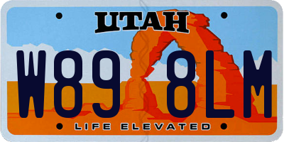 UT license plate W898LM