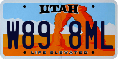 UT license plate W898ML