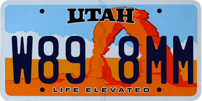 UT license plate W898MM