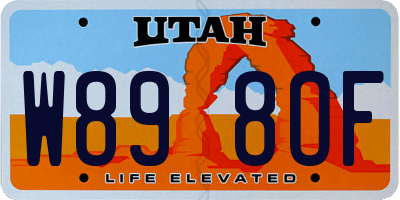 UT license plate W898OF