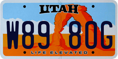 UT license plate W898OG