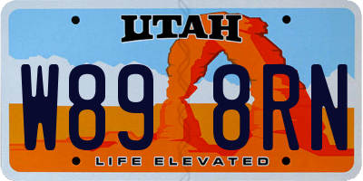 UT license plate W898RN