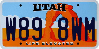 UT license plate W898WM