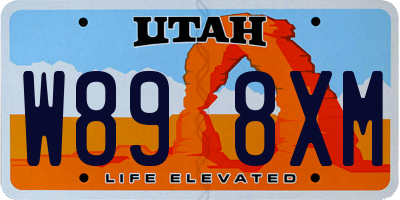 UT license plate W898XM