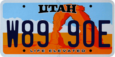 UT license plate W899OE