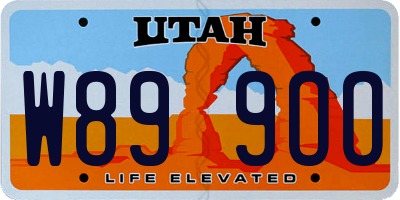 UT license plate W899OO