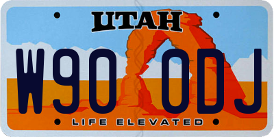 UT license plate W900DJ