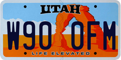 UT license plate W900FM