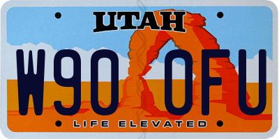 UT license plate W900FU