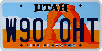 UT license plate W900HT