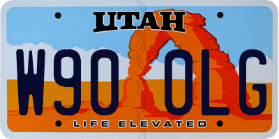 UT license plate W900LG