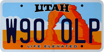 UT license plate W900LP