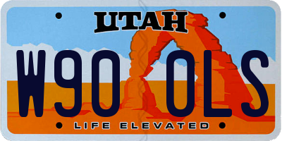 UT license plate W900LS