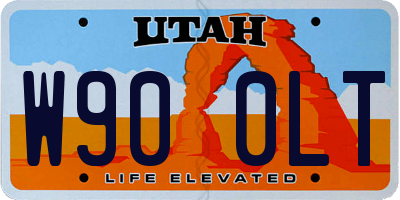 UT license plate W900LT