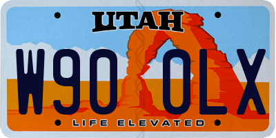 UT license plate W900LX