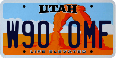 UT license plate W900MF