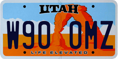 UT license plate W900MZ