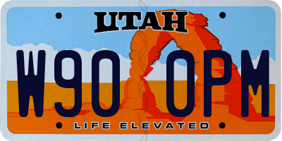 UT license plate W900PM