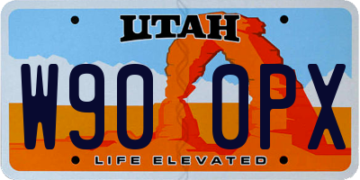 UT license plate W900PX