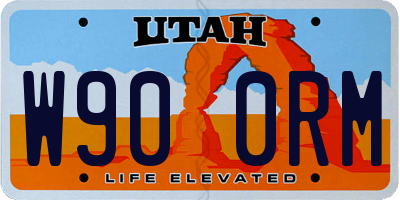 UT license plate W900RM