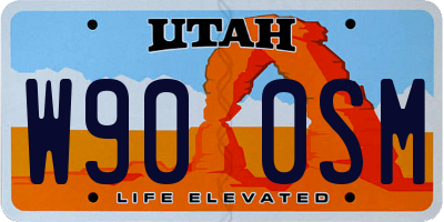 UT license plate W900SM