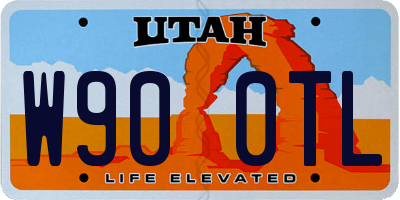UT license plate W900TL