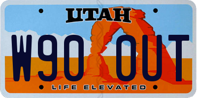 UT license plate W900UT