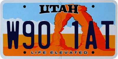 UT license plate W901AT