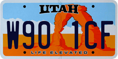 UT license plate W901CF