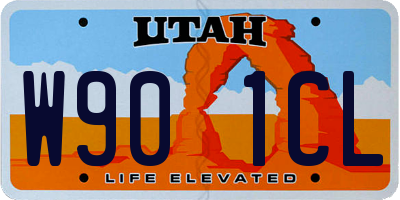 UT license plate W901CL