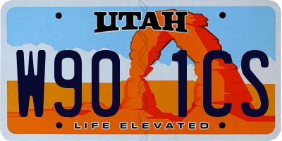 UT license plate W901CS