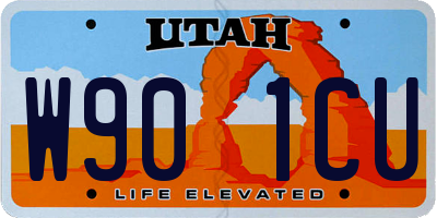 UT license plate W901CU