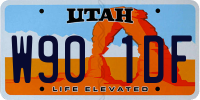 UT license plate W901DF