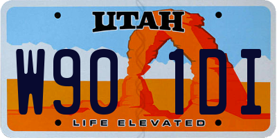 UT license plate W901DI