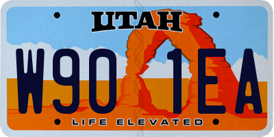 UT license plate W901EA