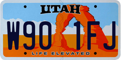 UT license plate W901FJ
