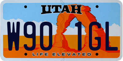 UT license plate W901GL