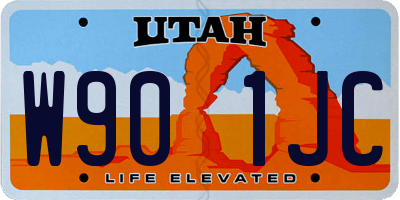 UT license plate W901JC
