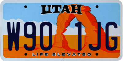 UT license plate W901JG