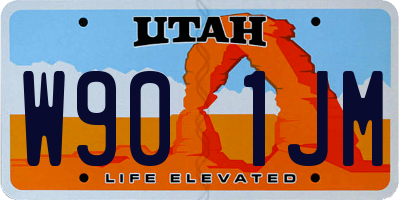 UT license plate W901JM