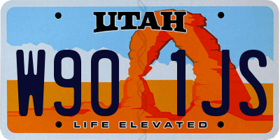 UT license plate W901JS