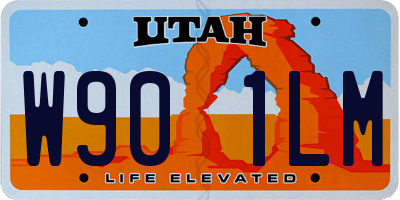 UT license plate W901LM