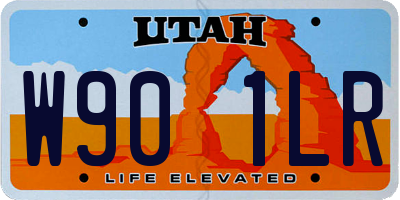 UT license plate W901LR