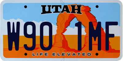UT license plate W901MF