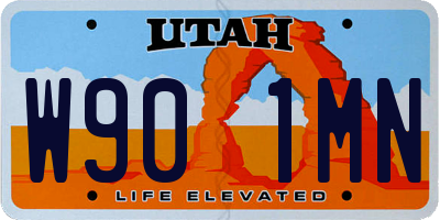 UT license plate W901MN