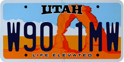 UT license plate W901MW