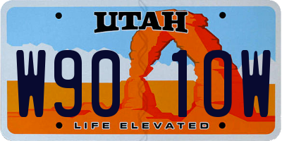 UT license plate W901OW