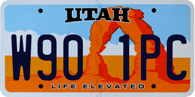 UT license plate W901PC