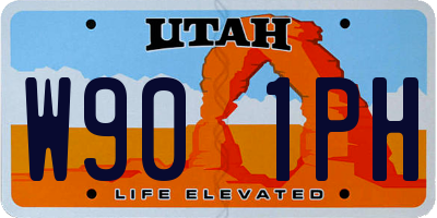 UT license plate W901PH