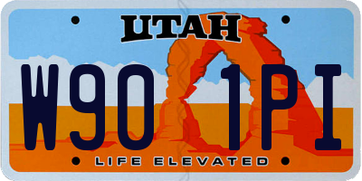 UT license plate W901PI